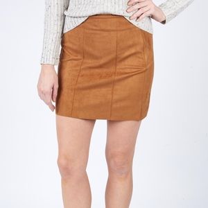 Braeve faux suede mini skirt